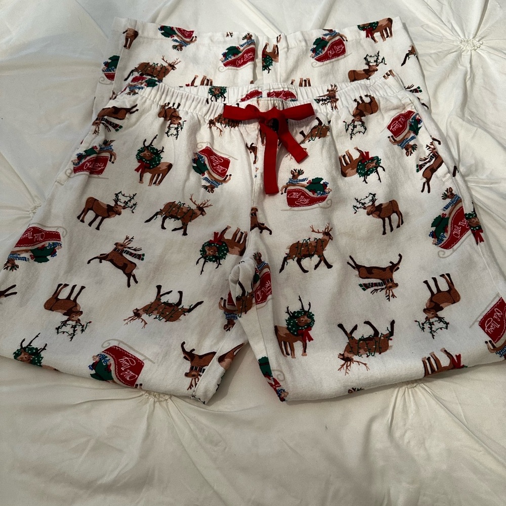 Christmas Festive Reindeer Print Pajama bottoms